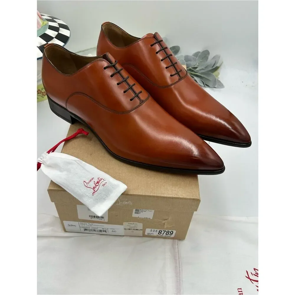 Men's Christian Louboutin Pelvis Leather, Oxford, size 46 made in Italy